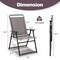Outdoor Folding Sling Chairs Set Of 4 With Armrest And Backrest